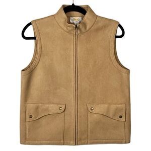 Talbots Suede tan vest .  Size: Small Petite